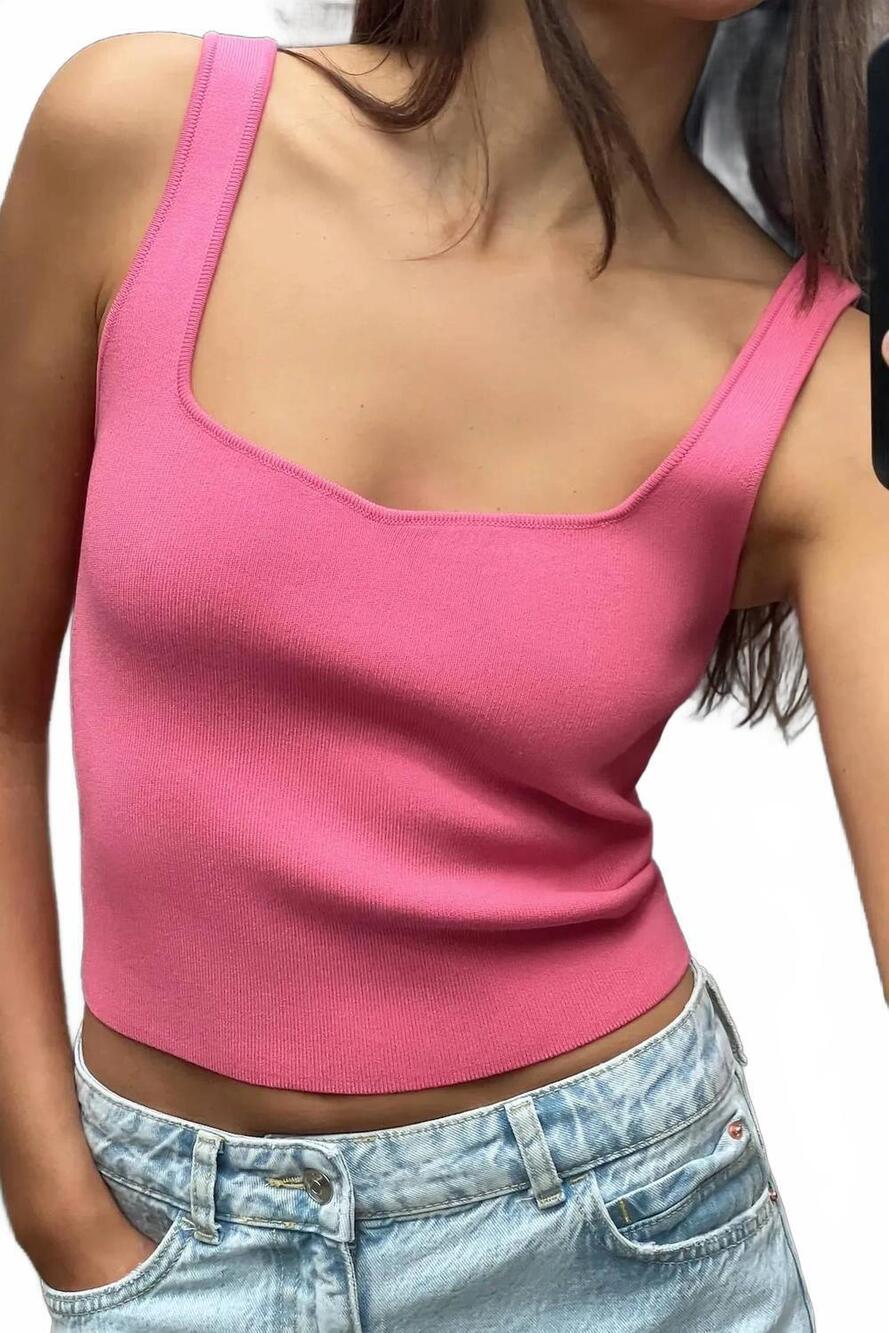 NEW LUCY PARIS kinslee knit tank in pink